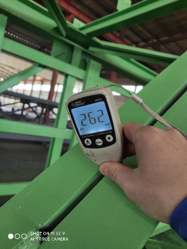 Steel structure product quality inspection site