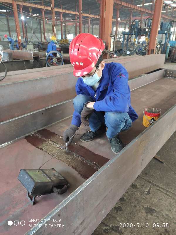 Steel structure product quality inspection site