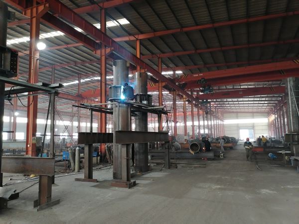 Steel structure processing site