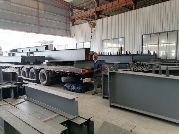 Steel structure processing site