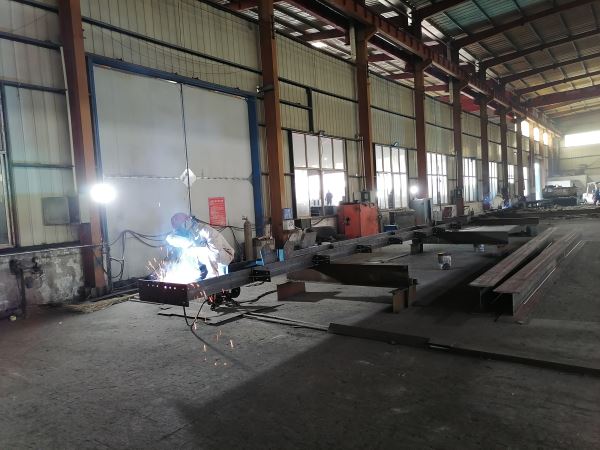 Steel structure processing site