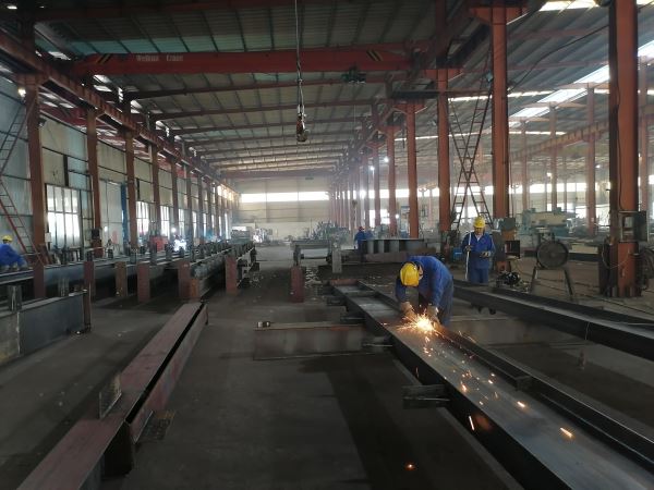 Steel structure processing site