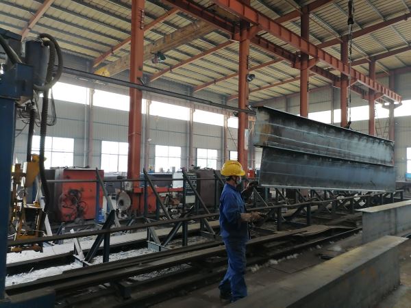 Steel structure processing site