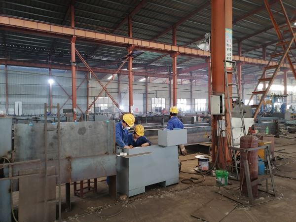 Steel structure processing site