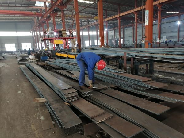 Steel structure processing site