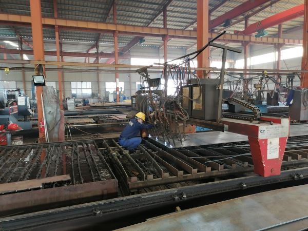 Steel structure processing site
