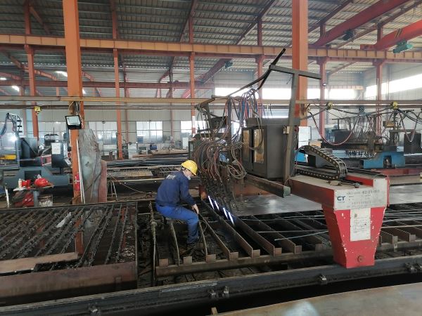 Steel structure processing site
