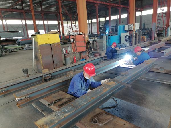 Steel structure processing site