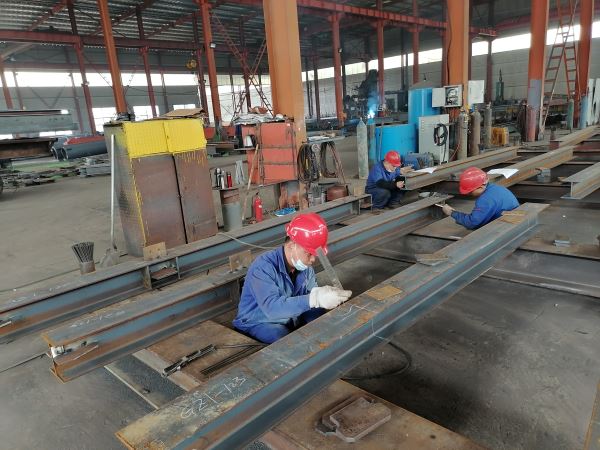 Steel structure processing site