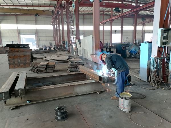 Steel structure processing site