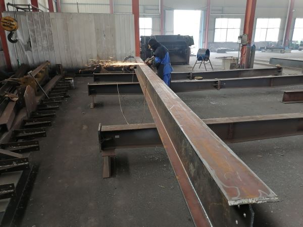 Steel structure processing site