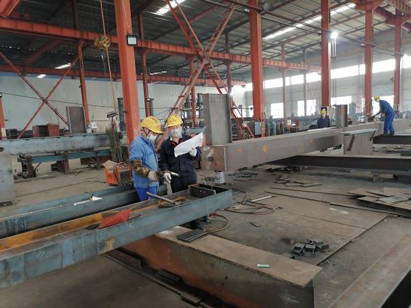 Steel structure processing site