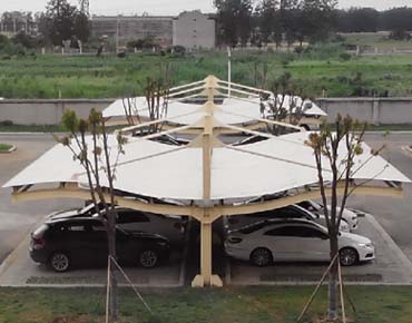 Automobile shed of Jiangsu Xinyuan Tobacco Sheet Co., Ltd