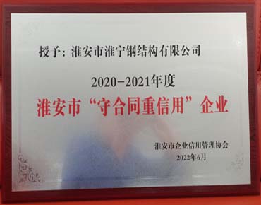 2020-2021年度淮安市“守合同重信用”企业